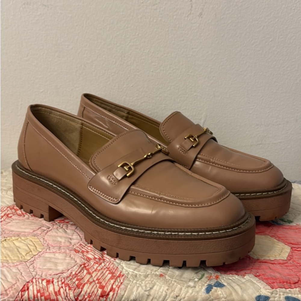 Sam Edelman Lea Platform Loafers Tan/Blush